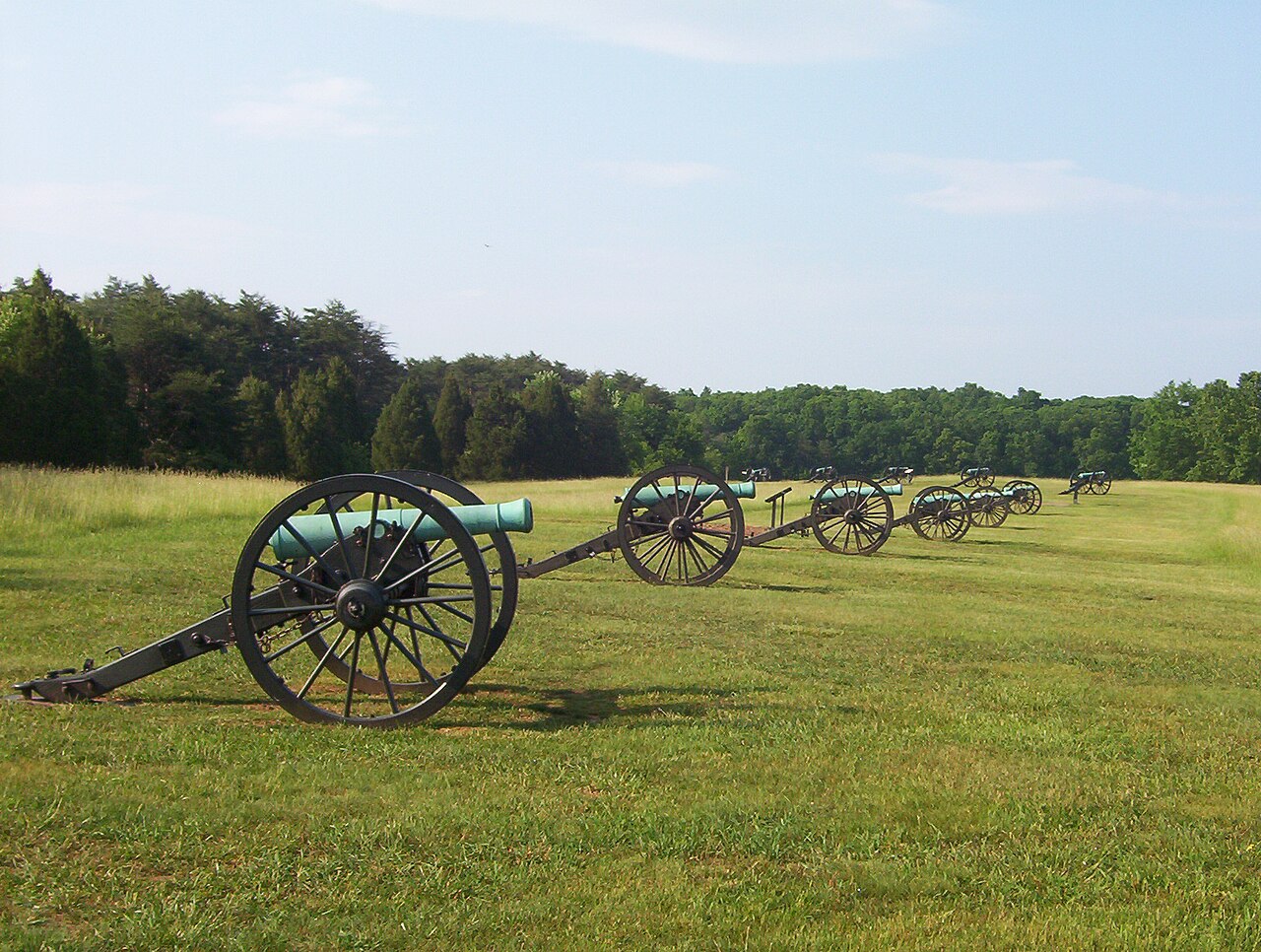 Cannons on the battlefield at Manassas.