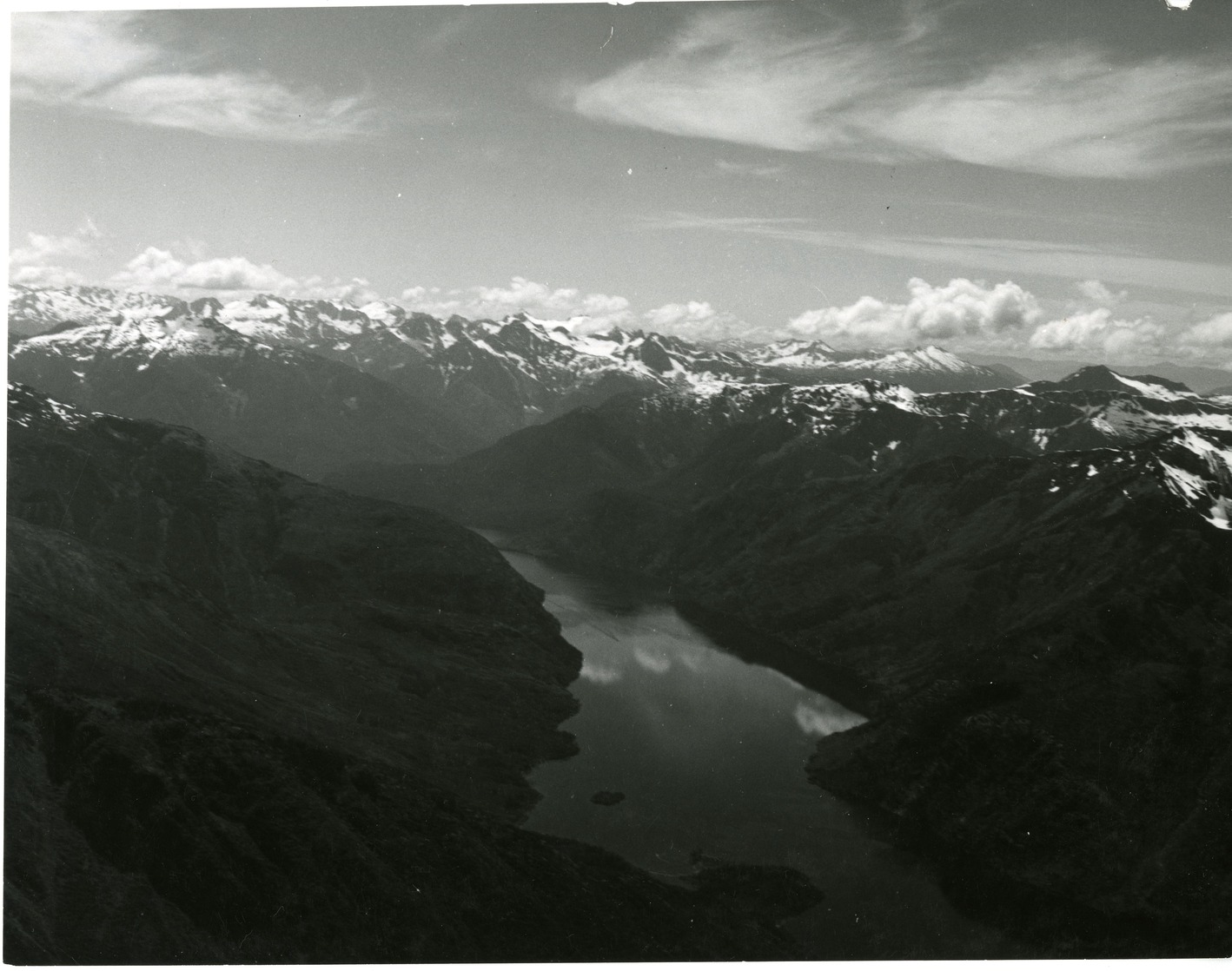 Aerial view of Ross Lake looking south.